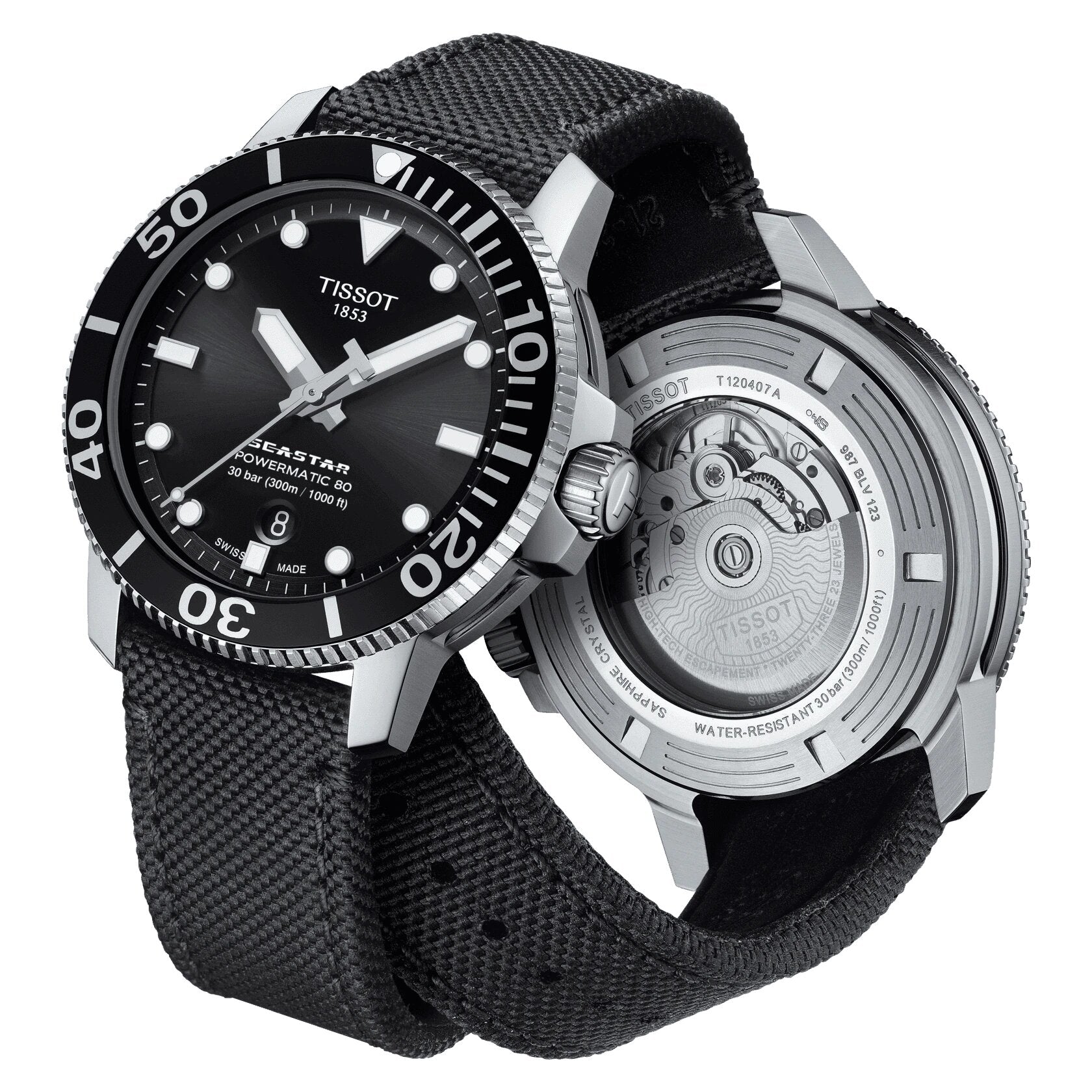 Men's Seastar 1000 Powermatic 80 Watch T1204071705100 Tissot