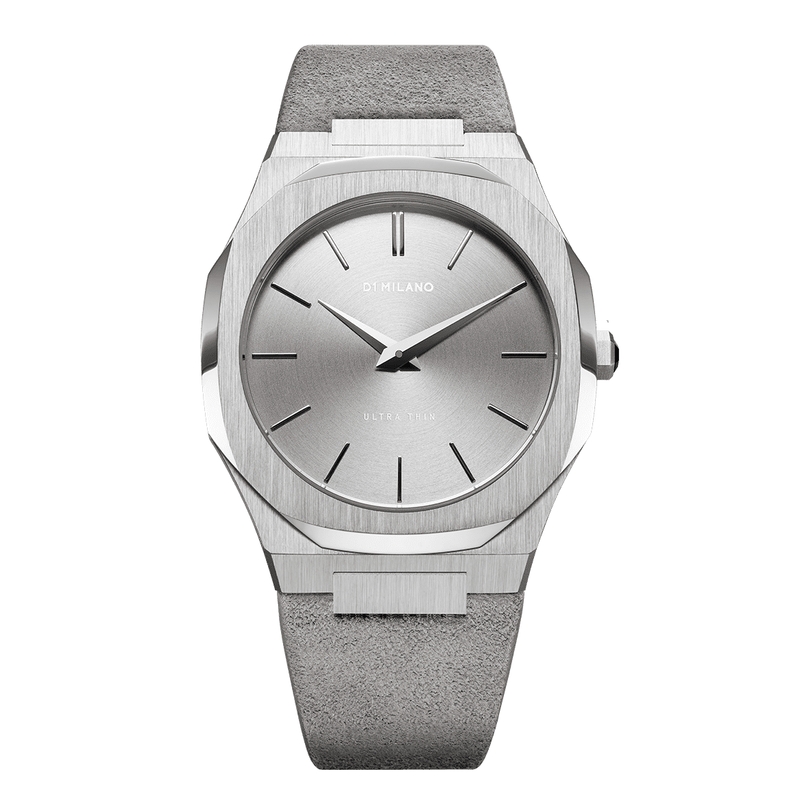 Ladies Ultra Thin Suede Carrara Grey Watch D1-A-UTL02 D1 Milano
