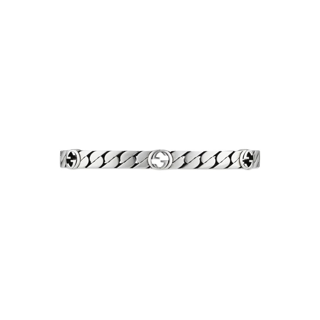 Bracelet With Interlocking G Motif In Sterling Silver YBA661526001 Gucci Jewelry