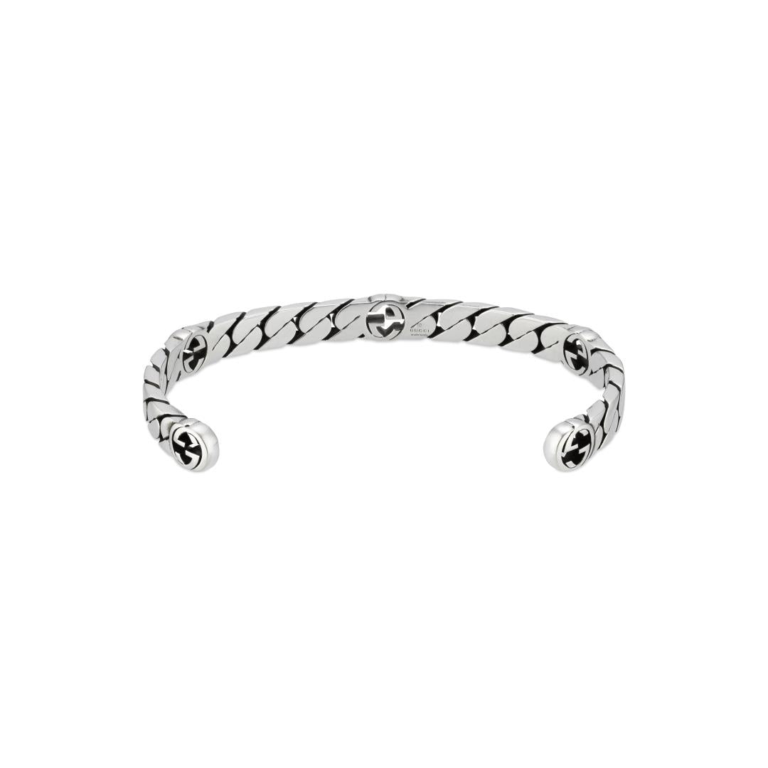 Bracelet With Interlocking G Motif In Sterling Silver YBA661526001 Gucci Jewelry