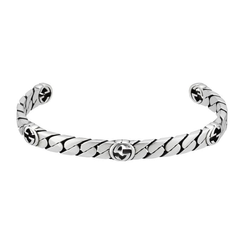 Bracelet With Interlocking G Motif In Sterling Silver YBA661526001 Gucci Jewelry