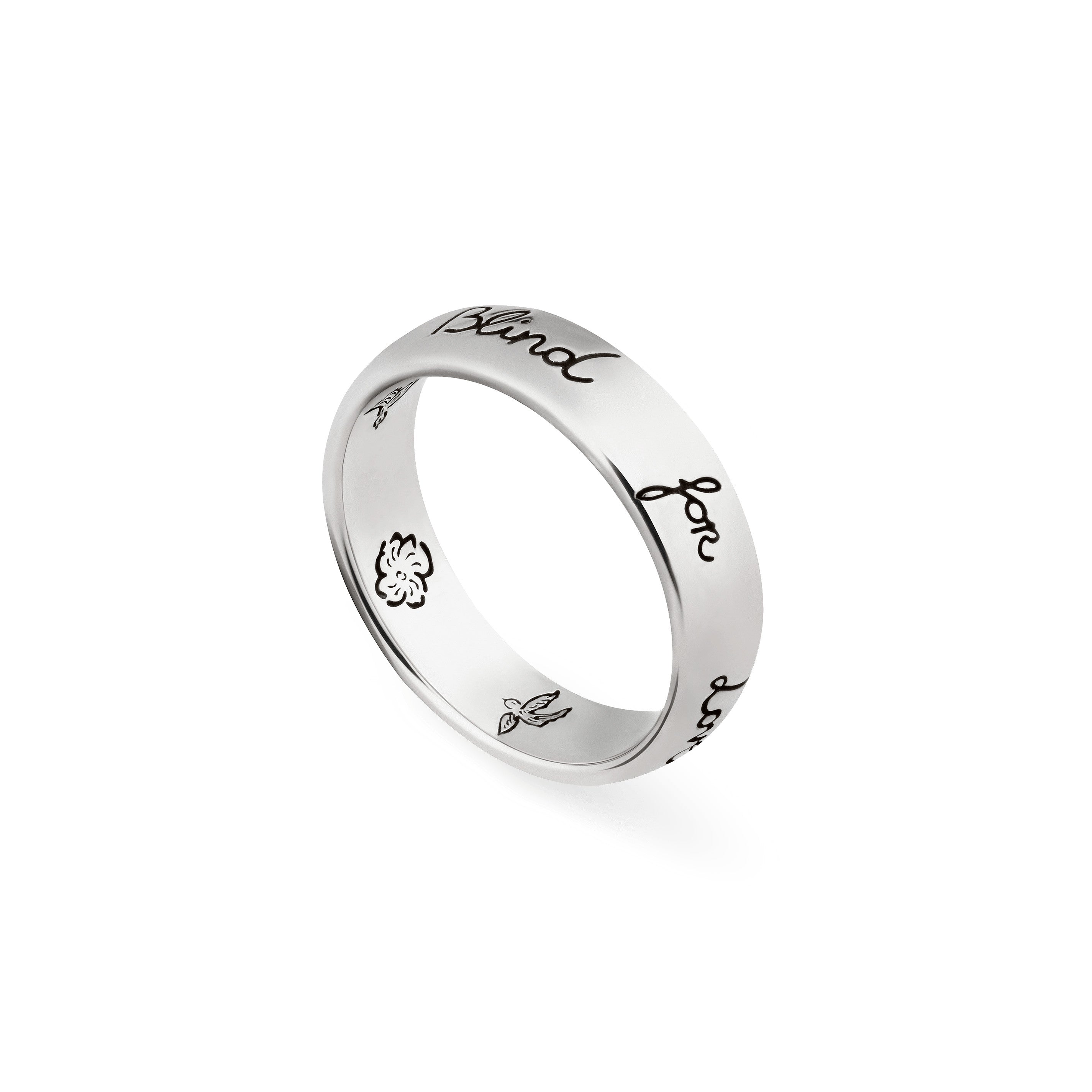 "Blind For Love" ring in silver YBC455247001 Gucci Jewelry