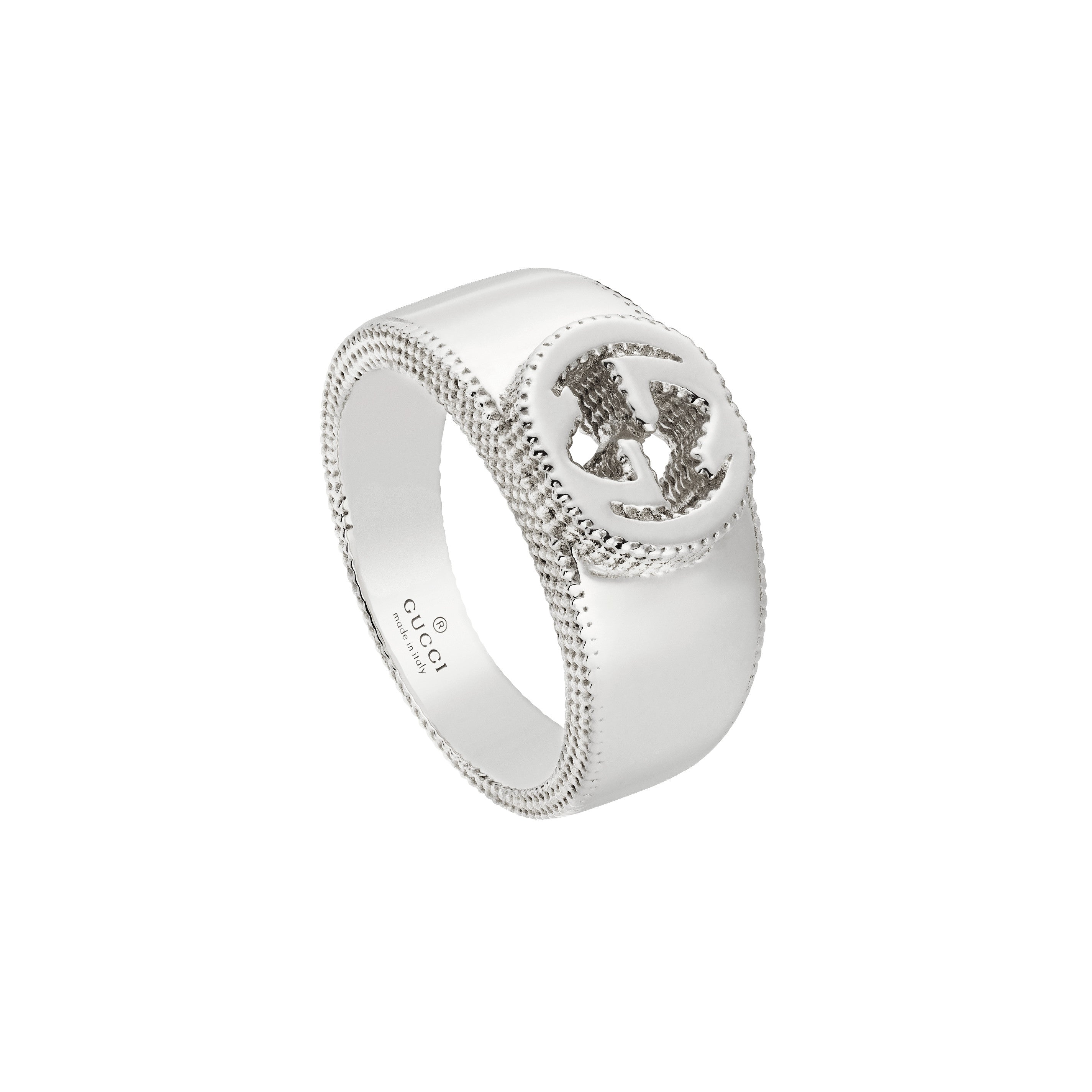 Interlocking G ring in silver YBC479228001 Gucci Jewelry