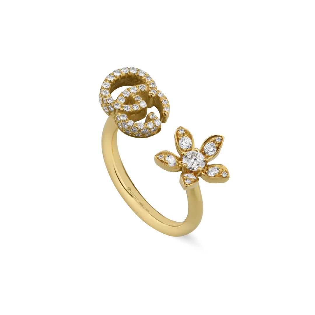 Gucci Flora 18Ct Gold Diamond Ring YBC582019002 Gucci Jewelry