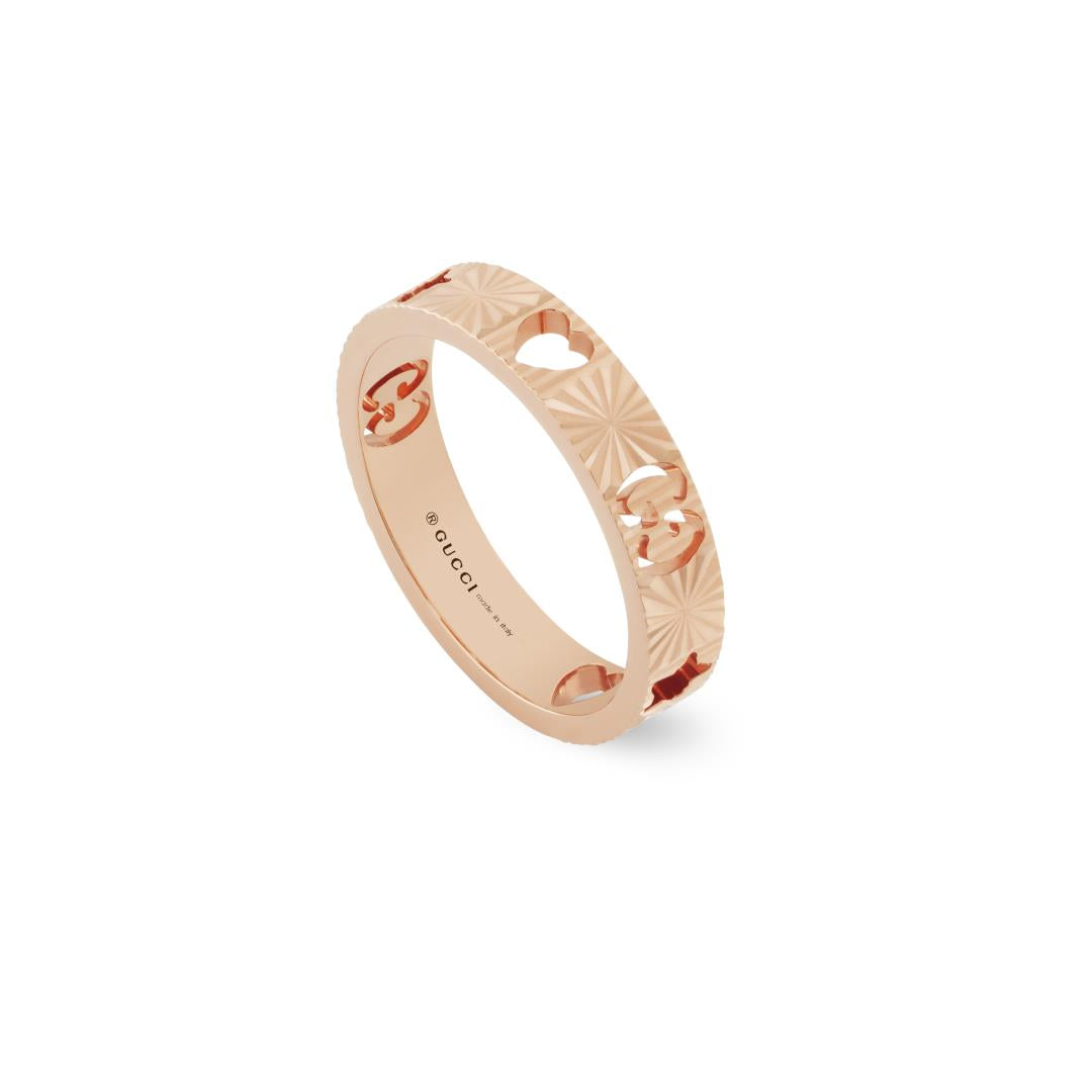 Icon Ring in 18kt Pink Gold YBC729460001 Gucci Jewelry