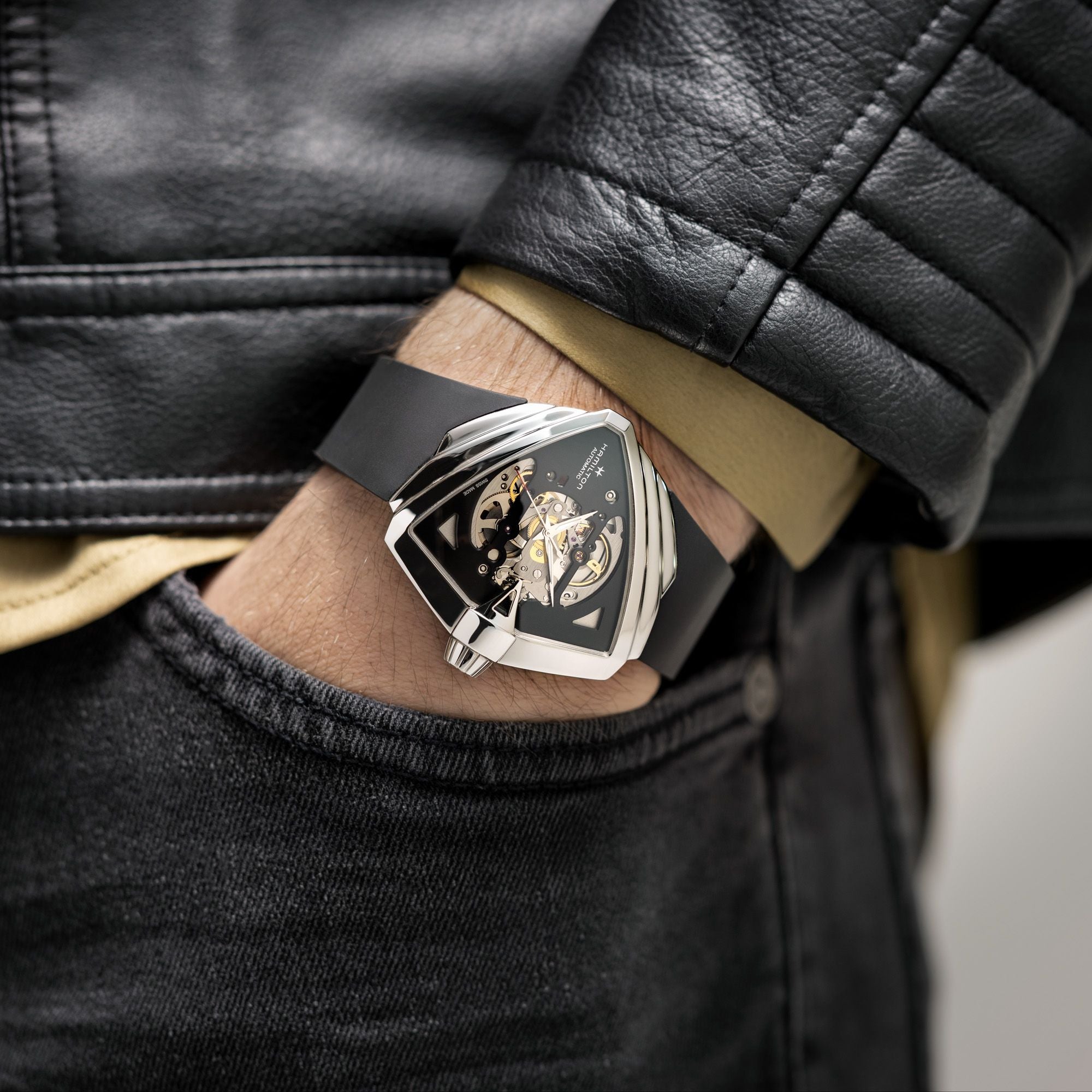 Men's Ventura Xxl Skeleton Auto Automatic Watch H24625330 Hamilton