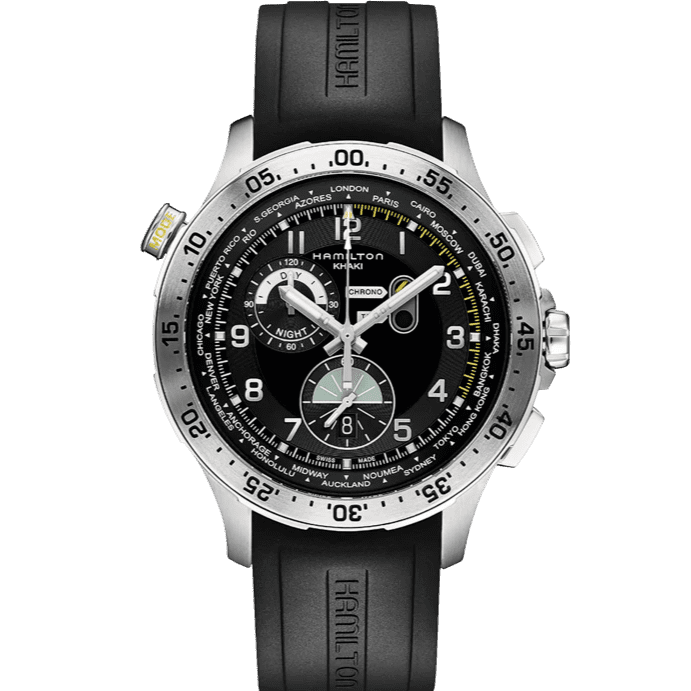 Khaki Aviation Worldtimer Chrono Quartz Watch Hamilton