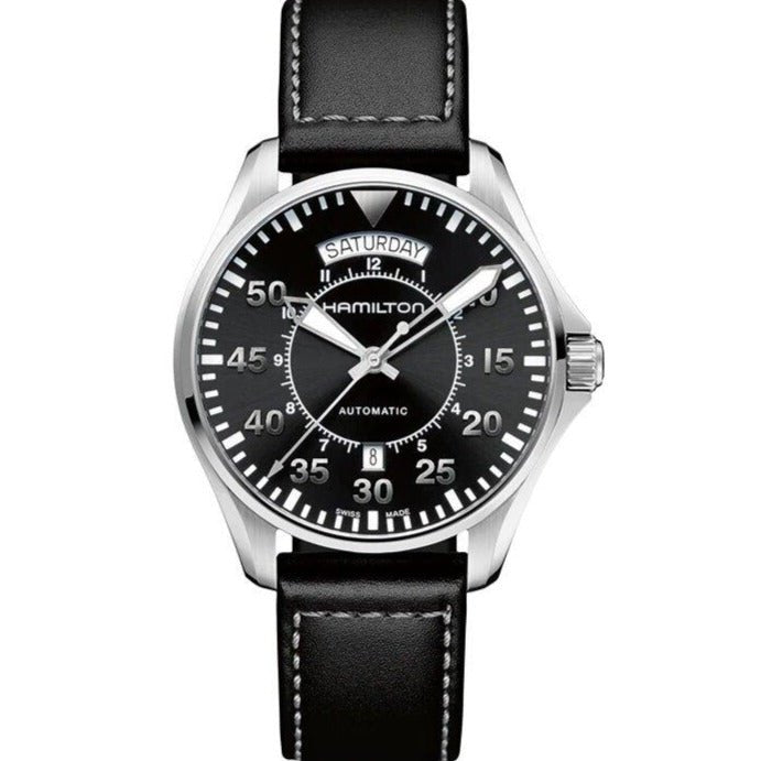 Khaki Aviation Pilot Day Date Auto Hamilton