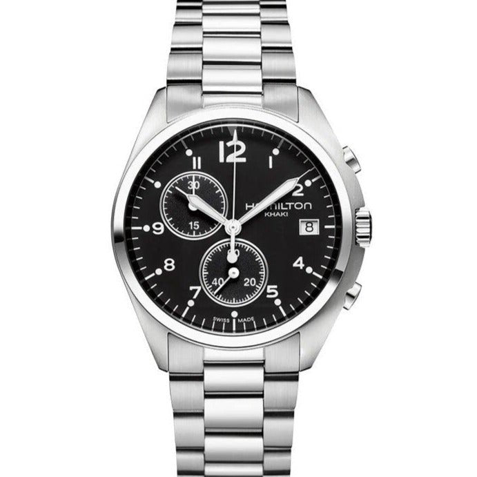 Khaki Aviation Pilot Pioneer Chrono Quartz Hamilton