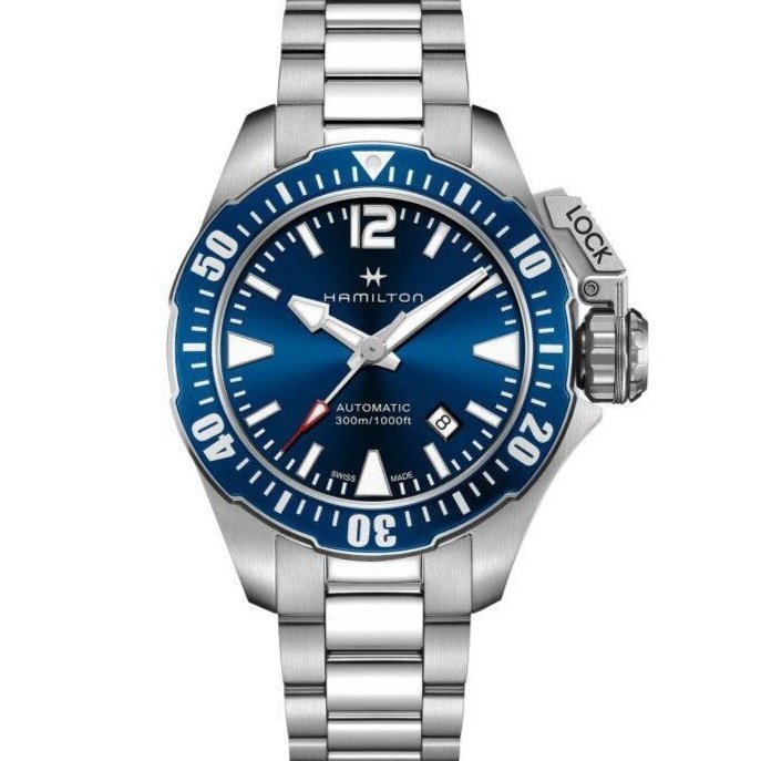 Khaki Navy Frogman Auto Hamilton