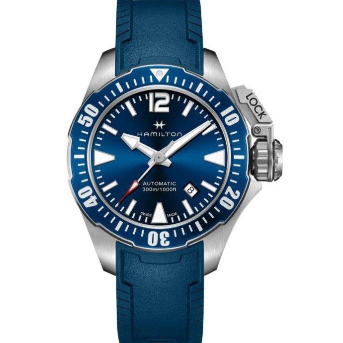 Khaki Navy Frogman Auto Hamilton