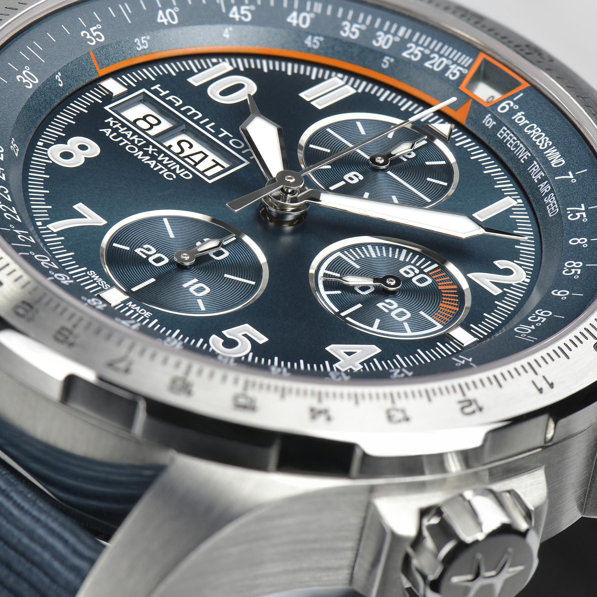 Men's Khaki Aviation X-Wind Auto Chrono Watch H77906940 Hamilton
