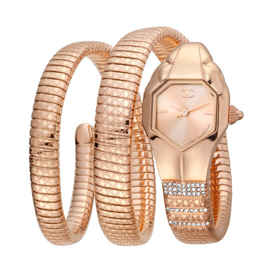 Ladies Glam Snake Gold Dial Watch JC1L112M0035 Just Cavalli