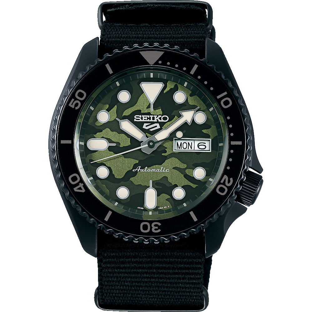 Men's 5 Sports Skx "Camouflage" Automatic Watch SRPJ37K1 Seiko