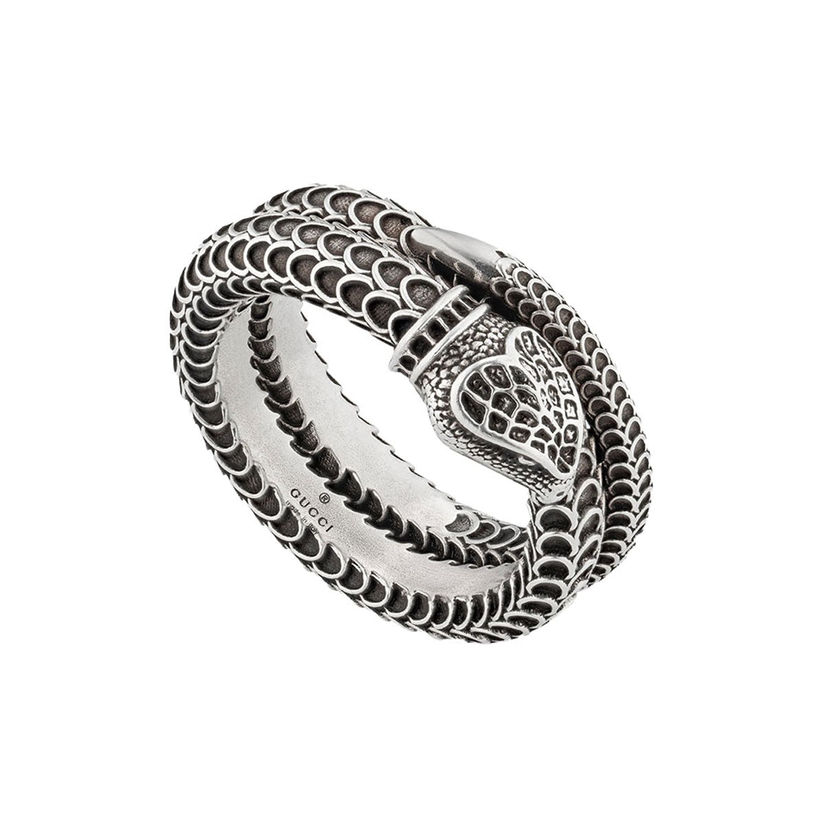 Gucci Garden Sterling Silver Snake Motif Ring YBC577294001 Gucci Jewelry
